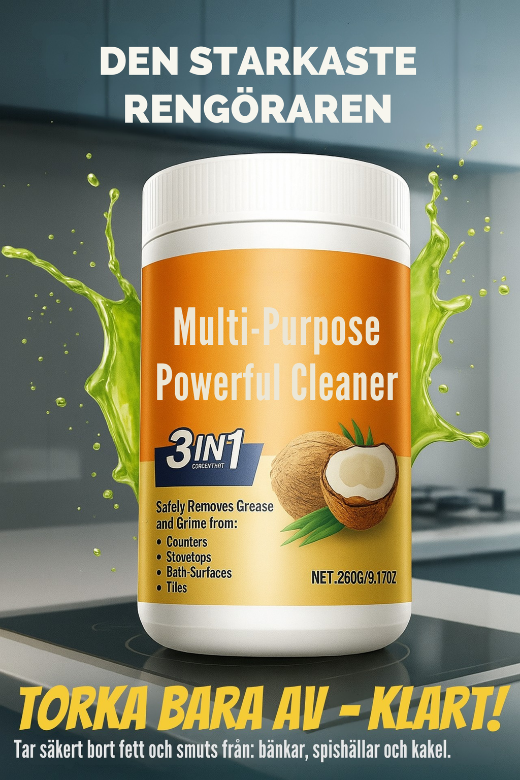 KÖKSGLANS - Kraftfullt rengöringsmedel