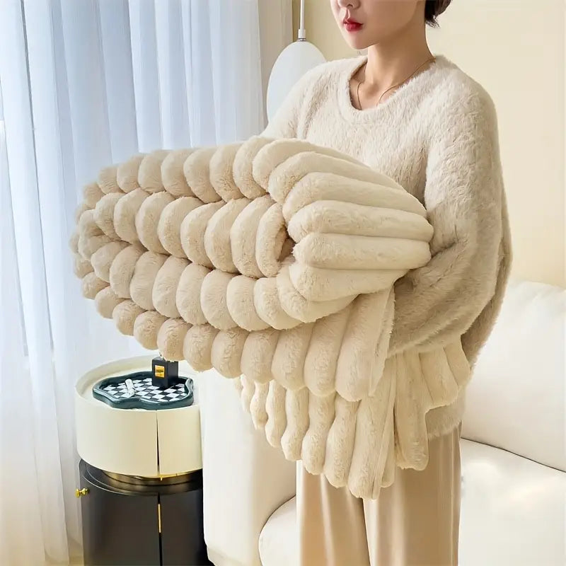 Lyxig Flanelfilt "Mjukmoln" – Extra Tjock & Varm